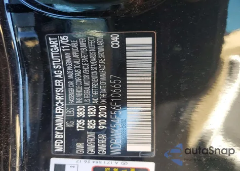 2006 Mercedes-Benz Slk 280 z USA, uszkodzony, nr VIN WDBWK54F56F106657